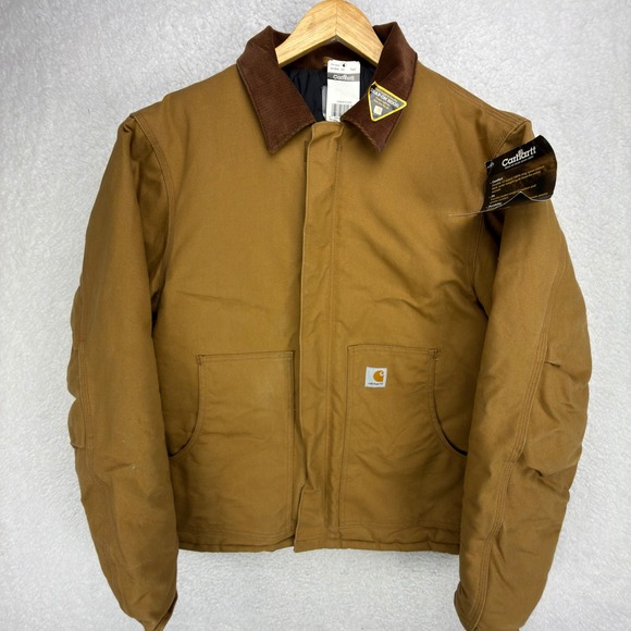 Carhartt Other - Carhartt Sandstone Jacket Arctic Quilt Lined Mens 44 Tall Large J02 BRN NWT READ